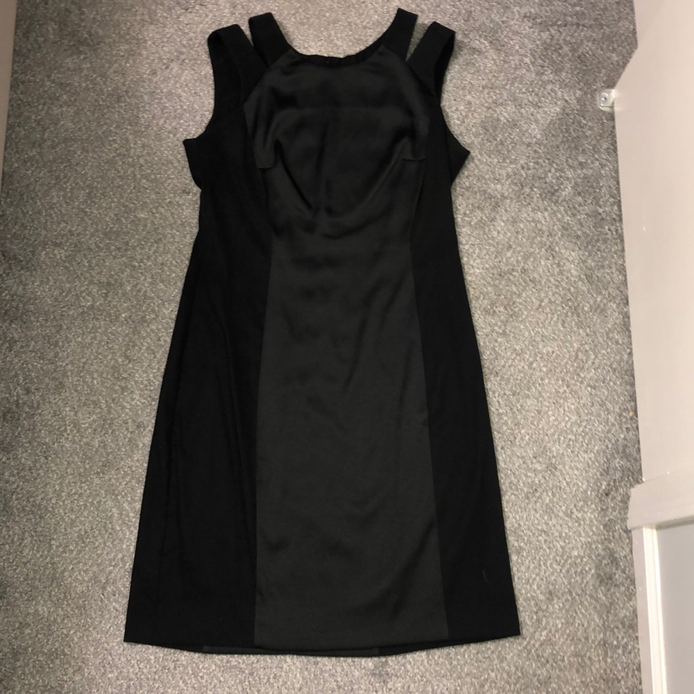 Connected Apparel Black dress with satin center